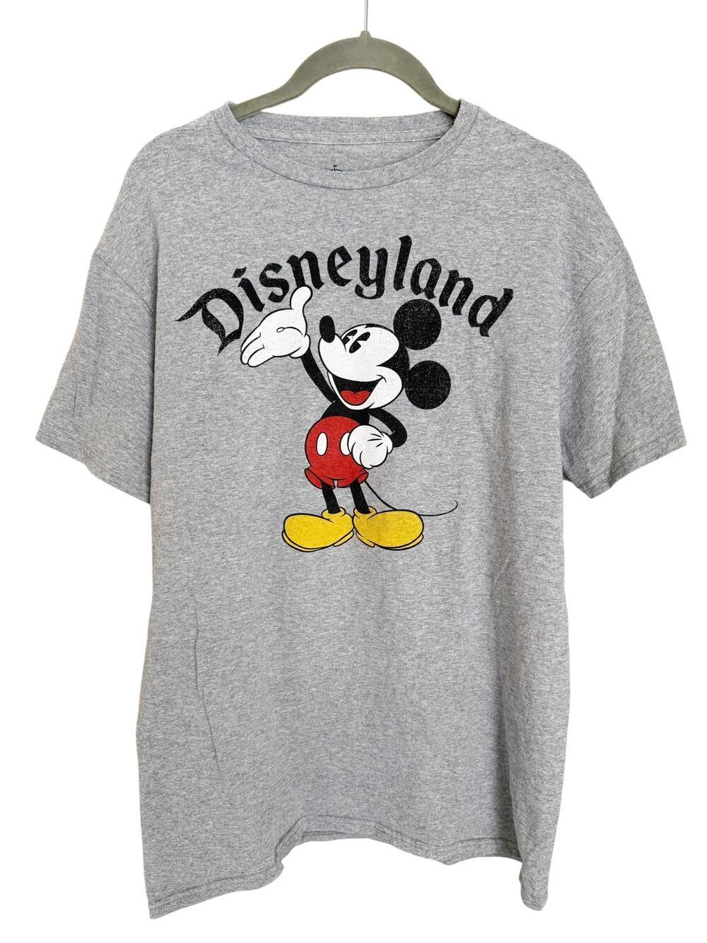Disneyland Mickey Mouse Graphic T-Shirt Adult Medium Gray Disney Parks